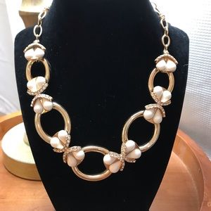 NWT Talbots Gold Butterfly Cabochon Necklace